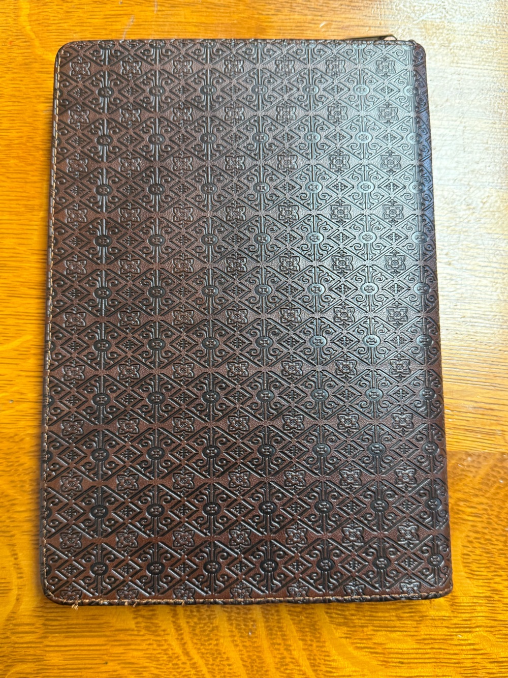 Biblical Quote Faux Leather Journal in Dark Brown - Picture 2 of 7